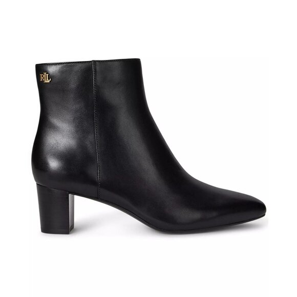 Lauren Ralph Lauren Womens Willa Square Toe Dress Booties Black Size 7.5M NIB - Picture 2 of 4